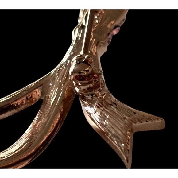 Bow Pink Rhinestone KENNETH J LANE Vintage Pin Brooch Gold - Picture 4 of 8